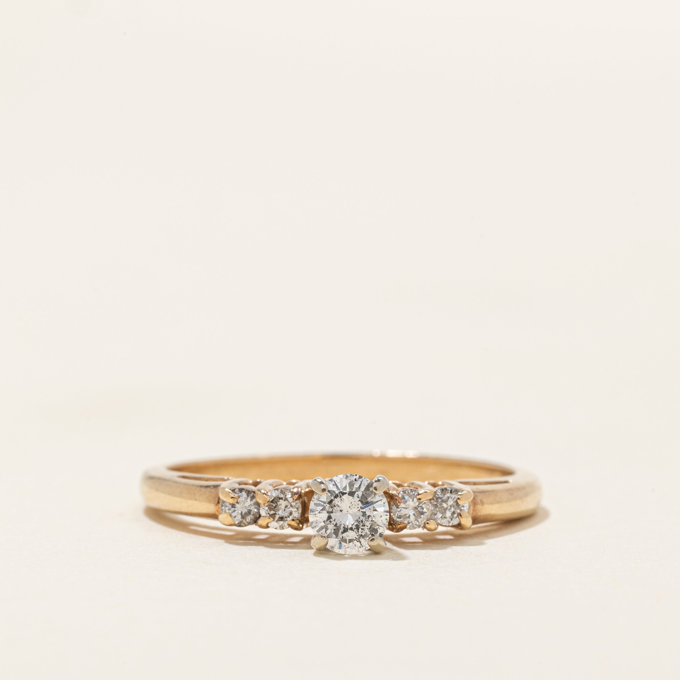 High Set Diamond Accented Ring | 0.3ctw | SZ 7.25 |