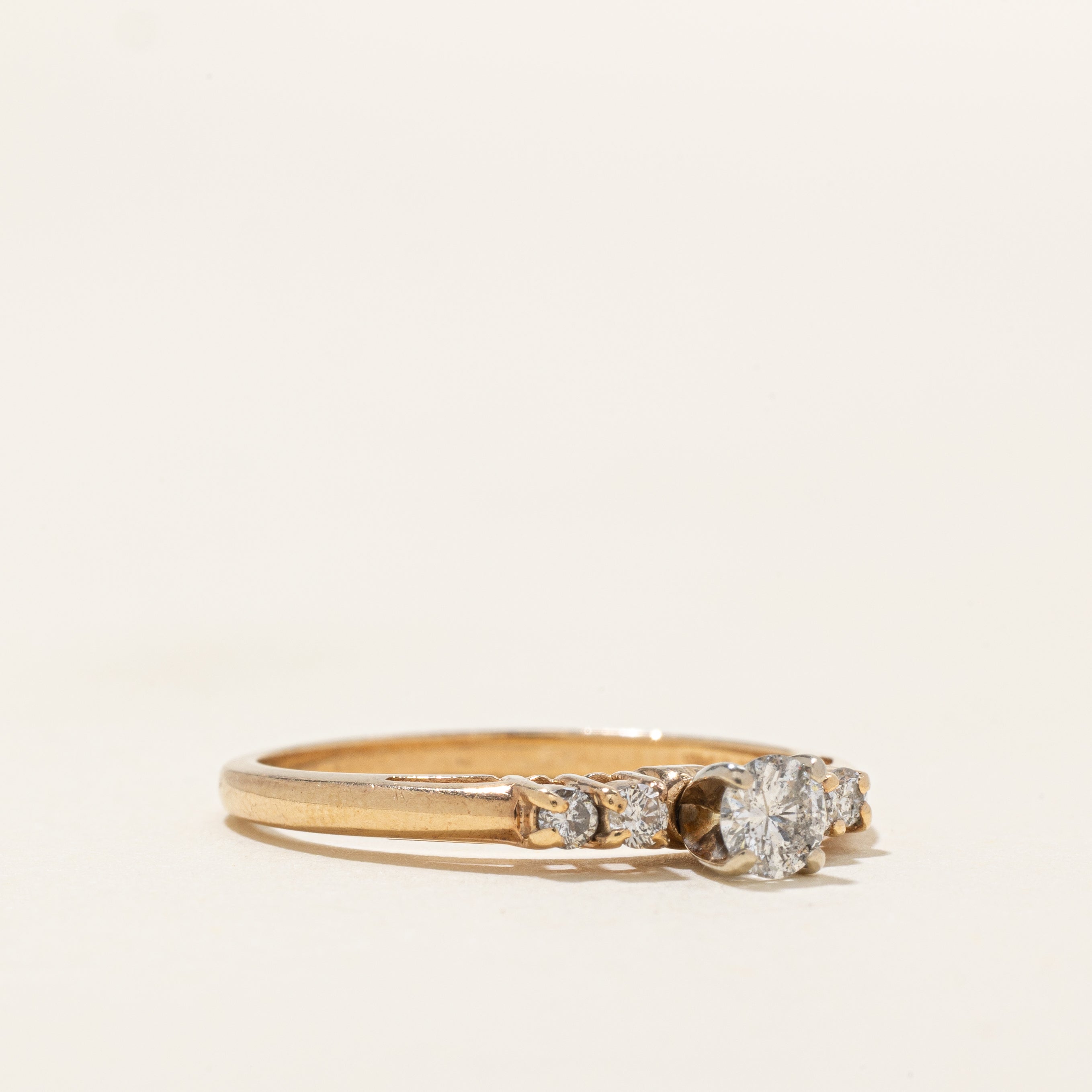 High Set Diamond Accented Ring | 0.3ctw | SZ 7.25 |