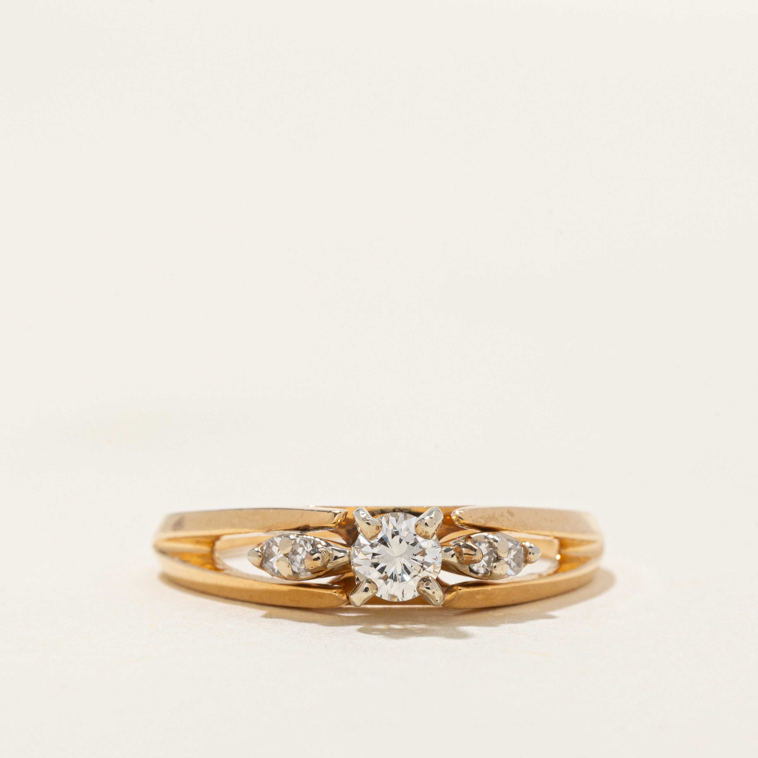 Diamond Accented Openwork Ring | 0.2ctw | SZ 6.0 |