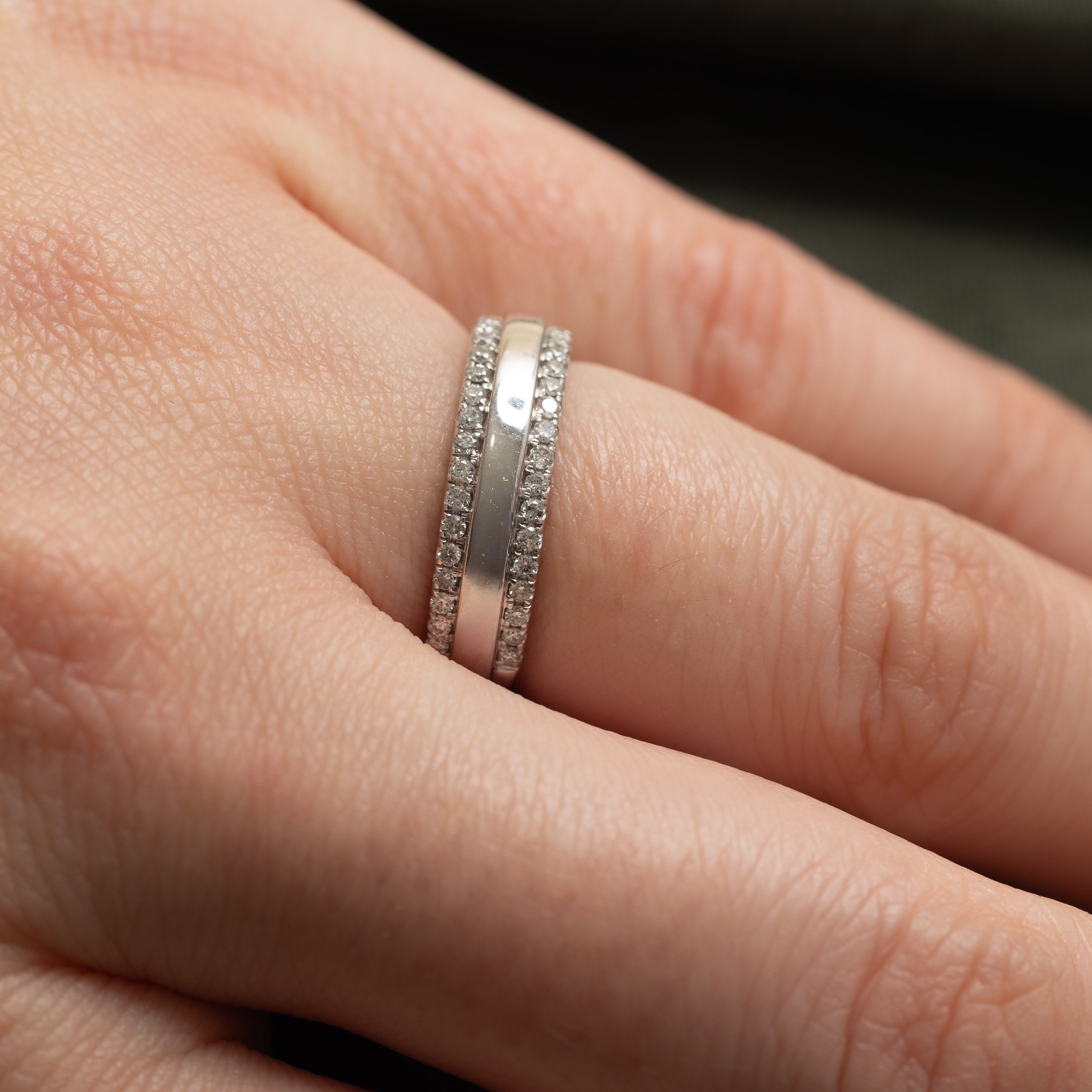 Semi Eternity Diamond Edged Band | 0.2ctw | SZ 5.0 |