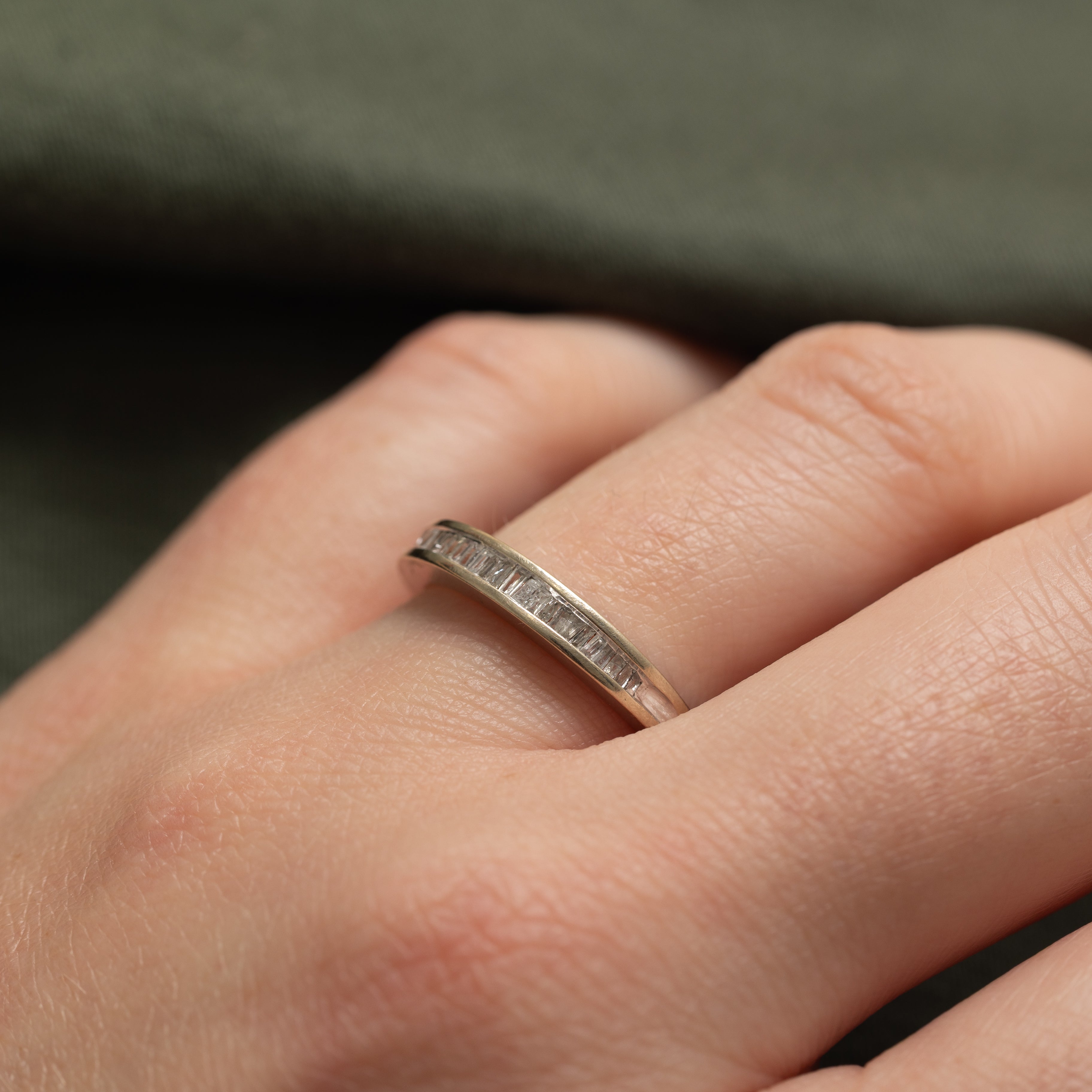 Baguette Cut Semi Eternity Diamond Band | 0.25ctw | SZ 7.5 |