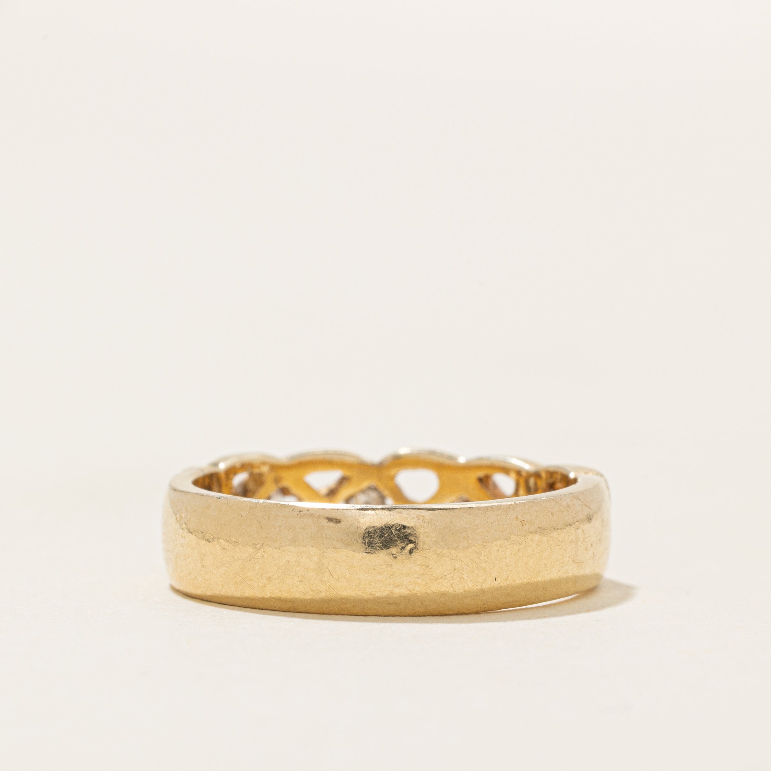 Diamond Accented Braided Band | 0.1ctw | SZ 6.25 |