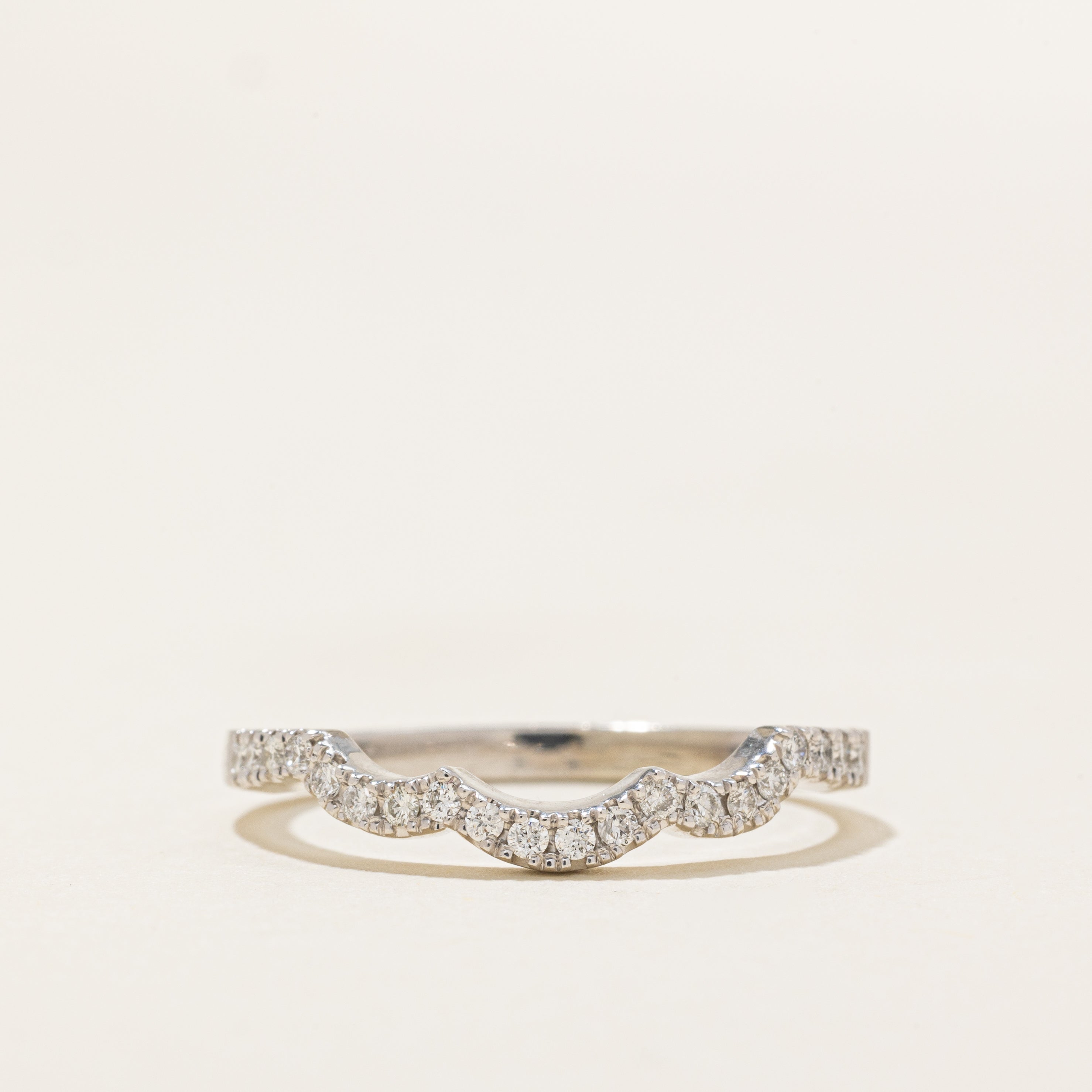 Semi Eternity Diamond Contour Ring | 0.2ctw | SZ 9.0 |