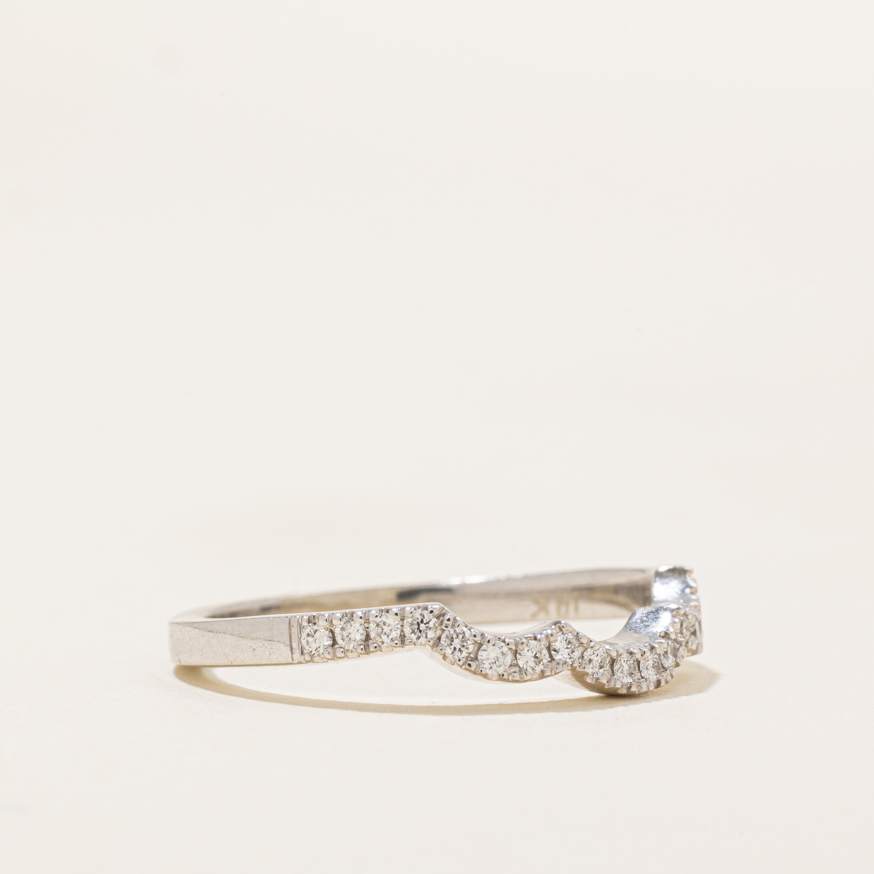 Semi Eternity Diamond Contour Ring | 0.2ctw | SZ 9.0 |