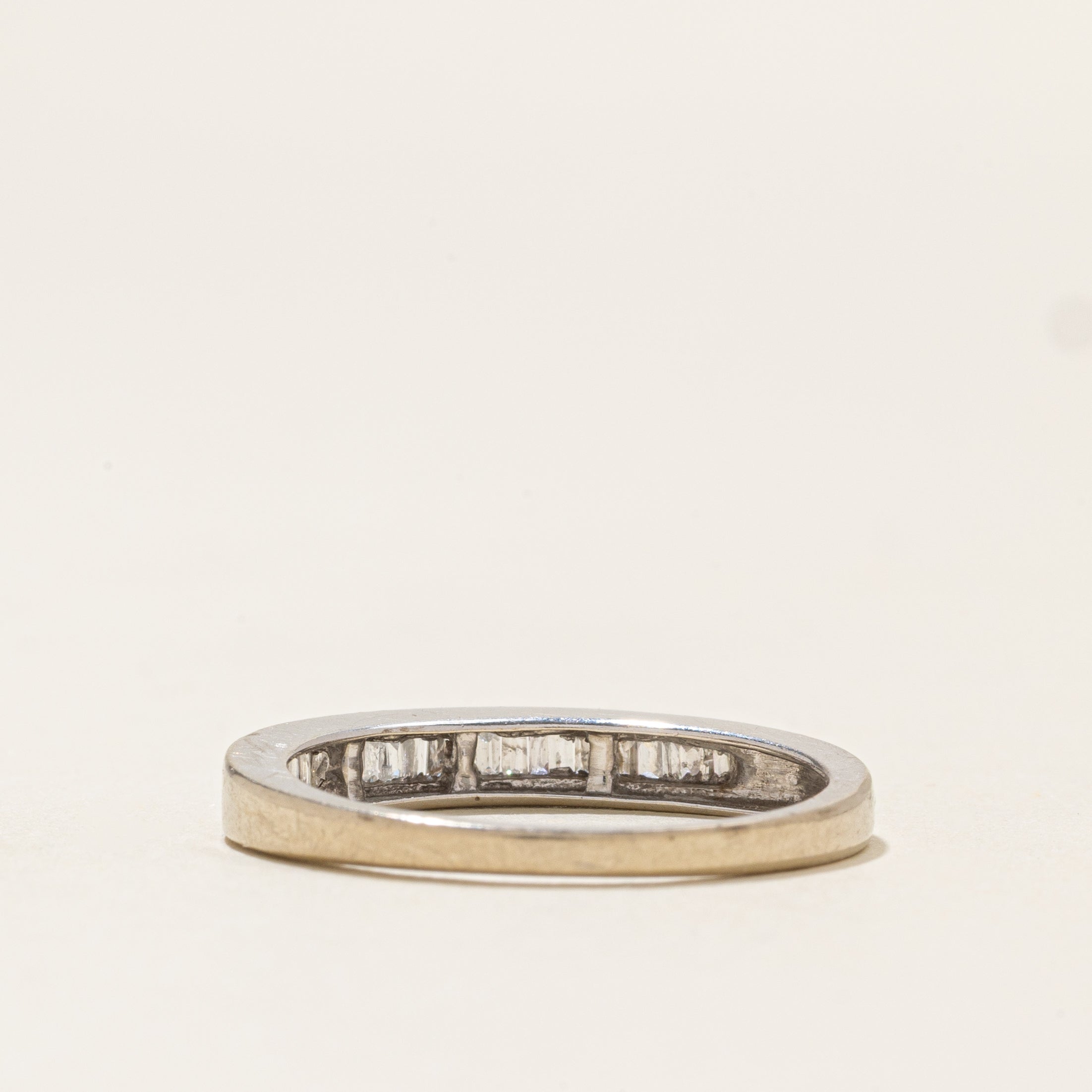 Baguette Cut Semi Eternity Diamond Band | 0.25ctw | SZ 7.5 |