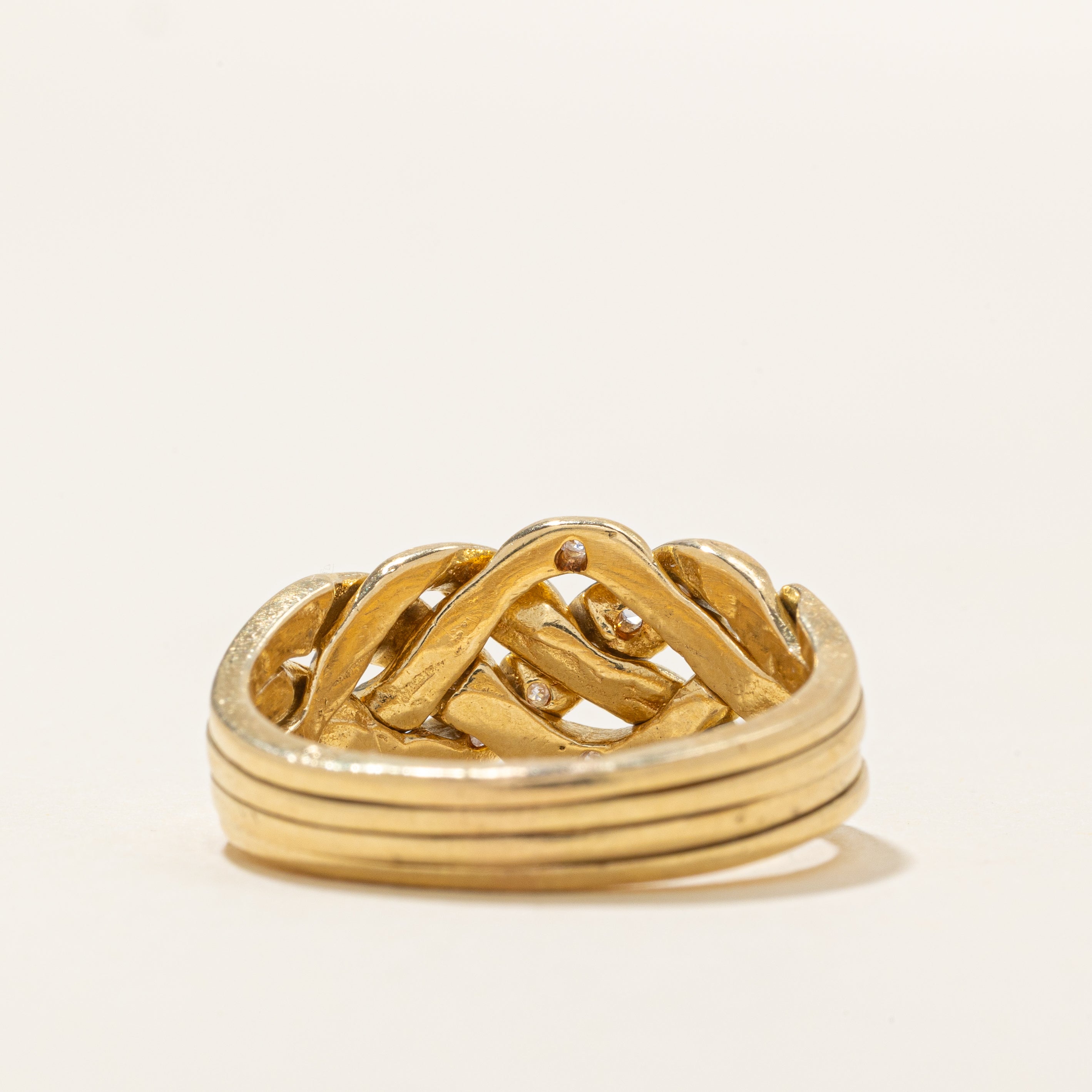 Diamond Puzzle Ring | 0.11ctw | SZ 7.5 |