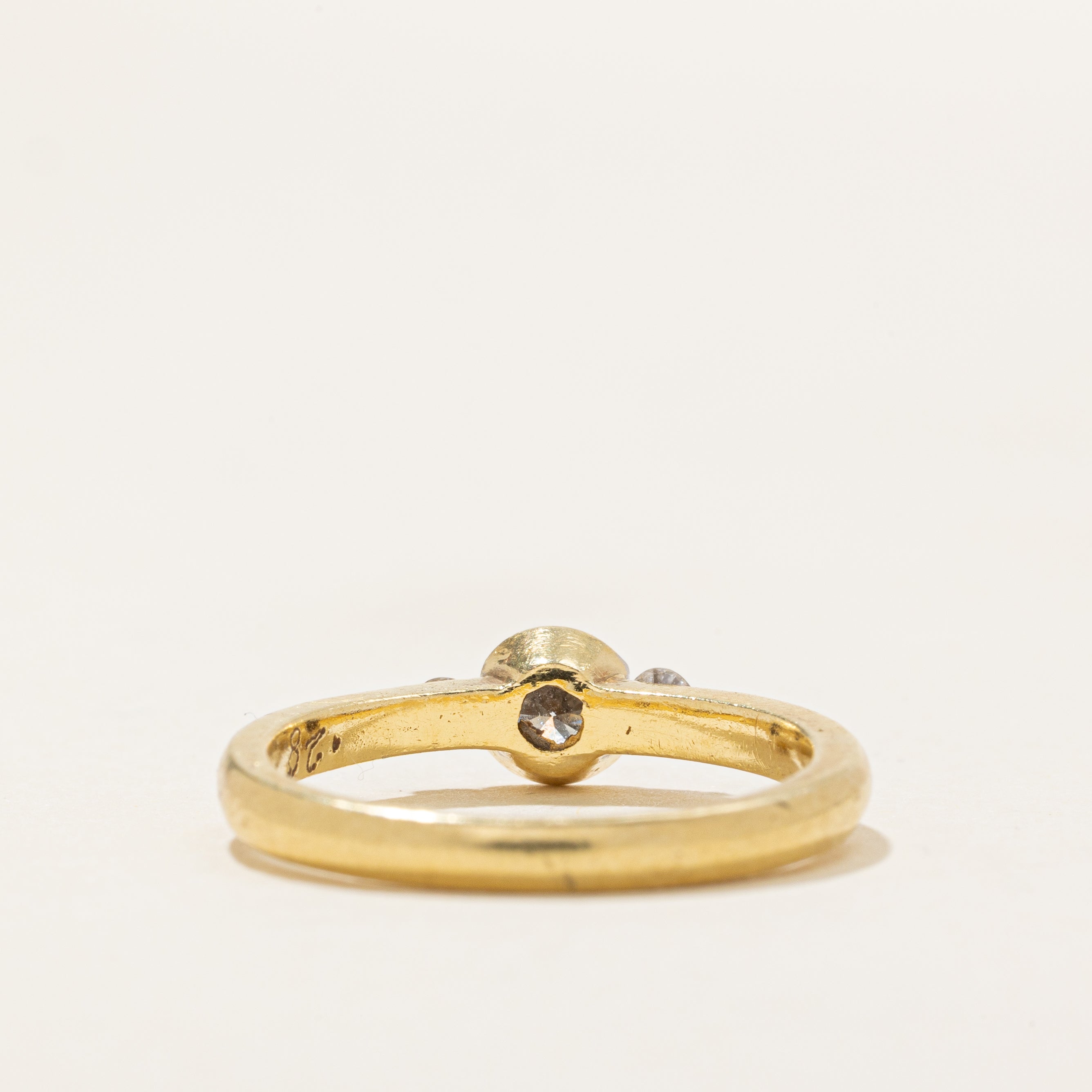 Bezel Set Three Stone Diamond Ring | 0.33ctw | SZ 5.75 |