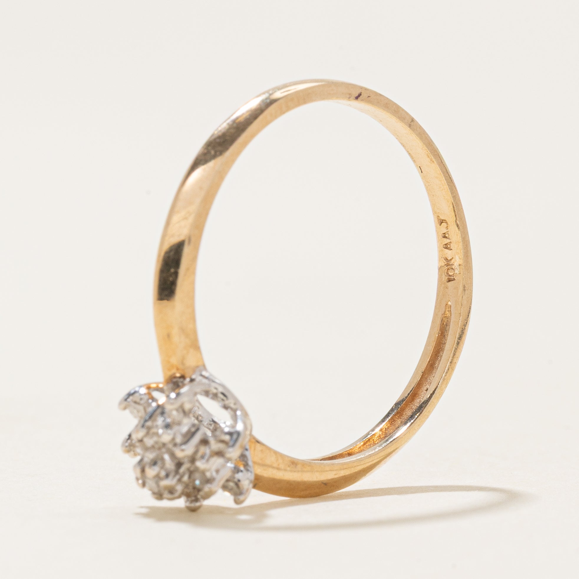 Diamond Cluster Petal Ring | 0.07ctw | SZ 7.0 |