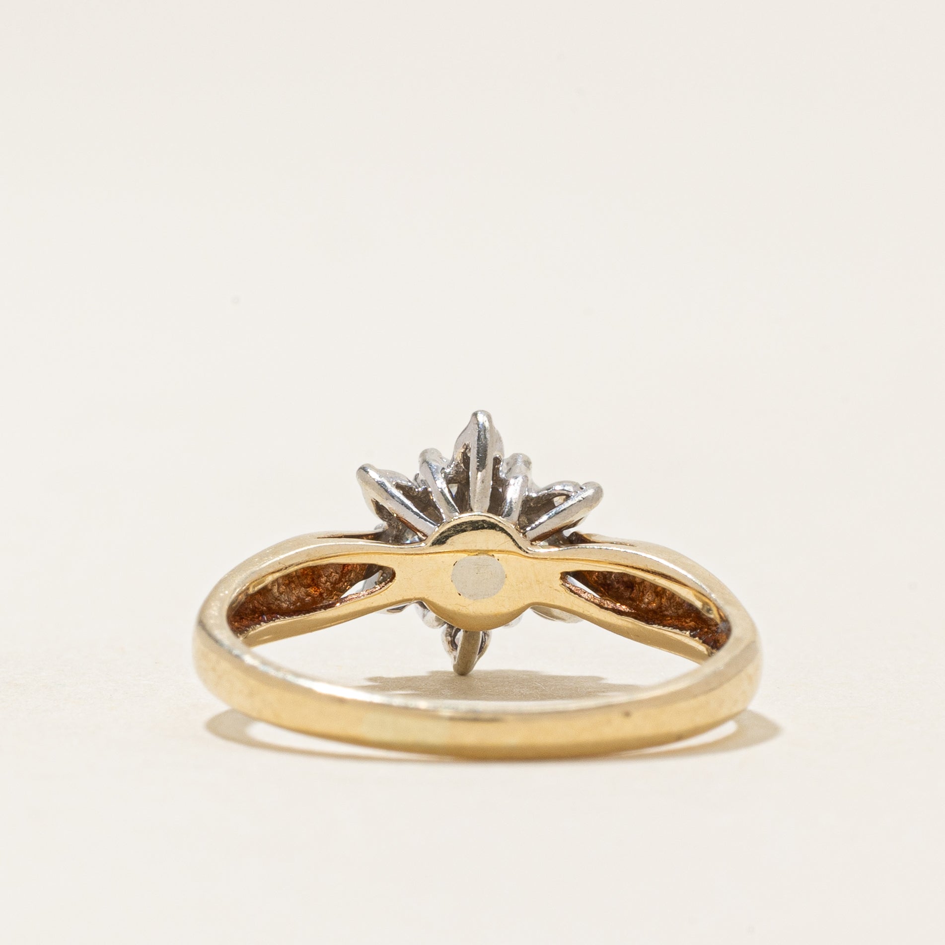 Diamond Cluster Petal Ring | 0.08ctw | SZ 4.75 |