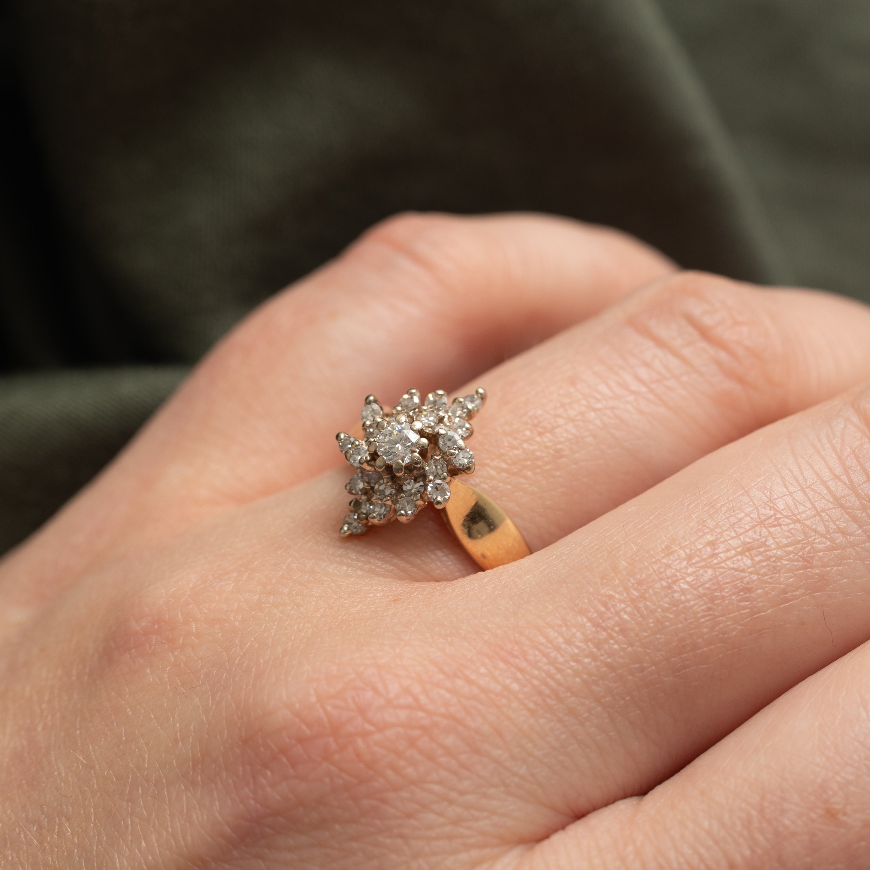 Diamond Petal Cluster Ring | 0.35ctw | SZ 8.0 |