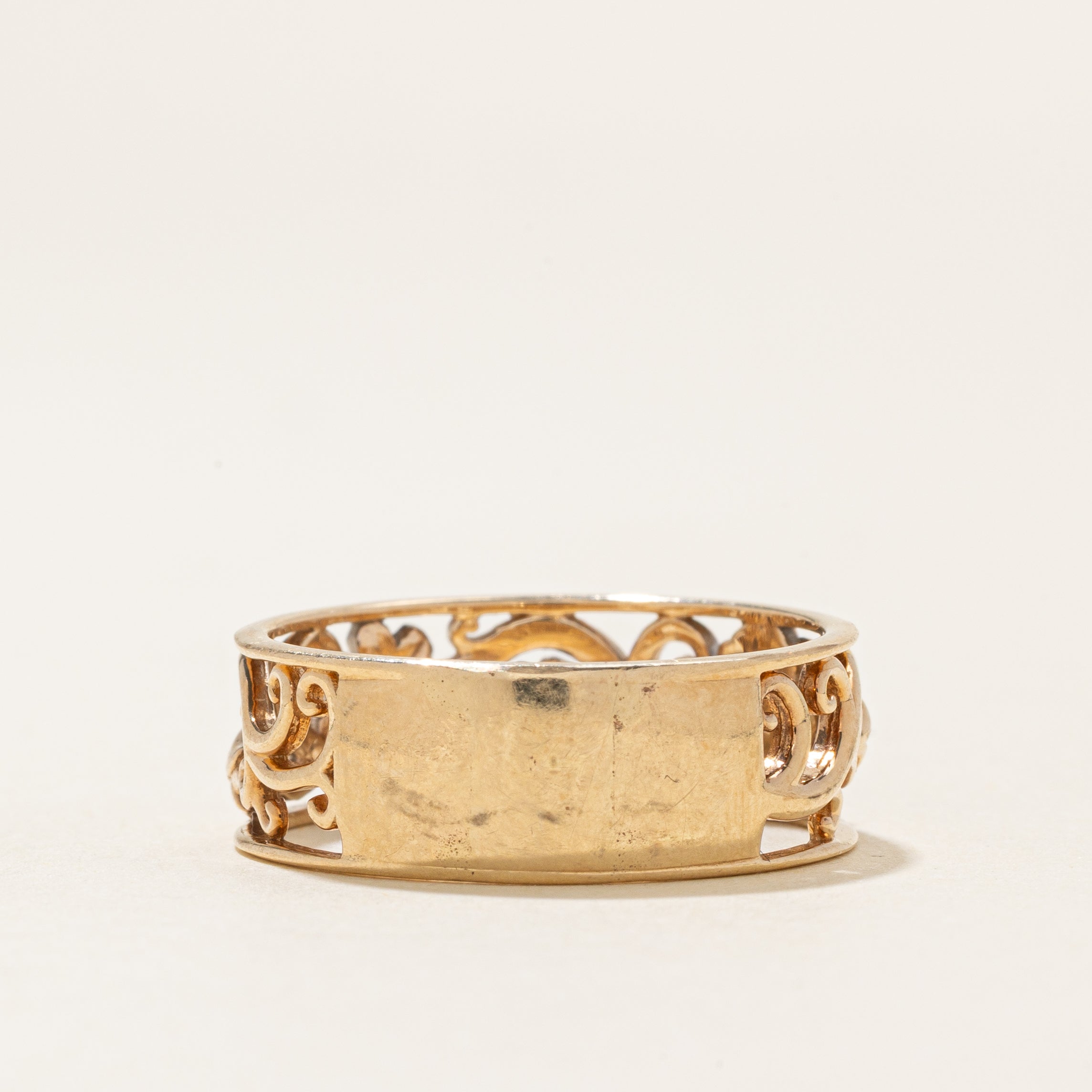 Diamond Scrollwork Floral Band | 0.06ctw | SZ 8.5 |