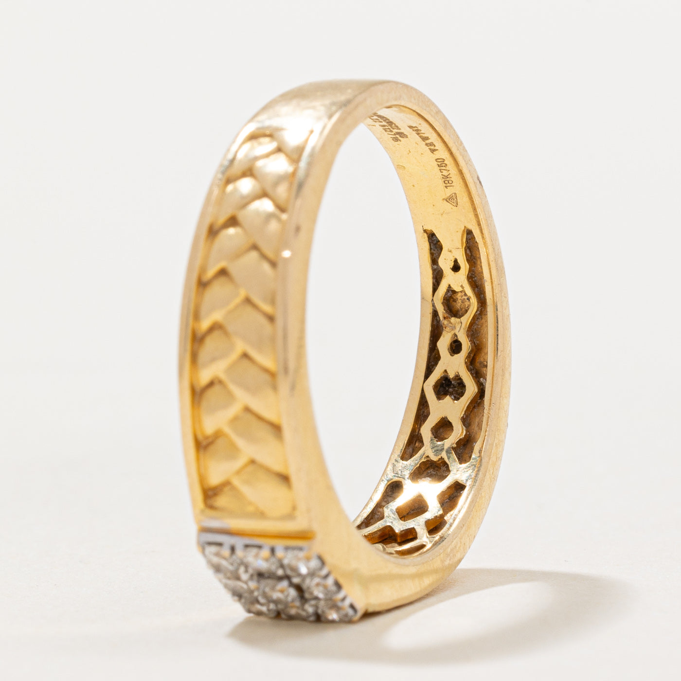 Diamond Grid Woven Band Ring | 0.22ctw | SZ 8.5 |