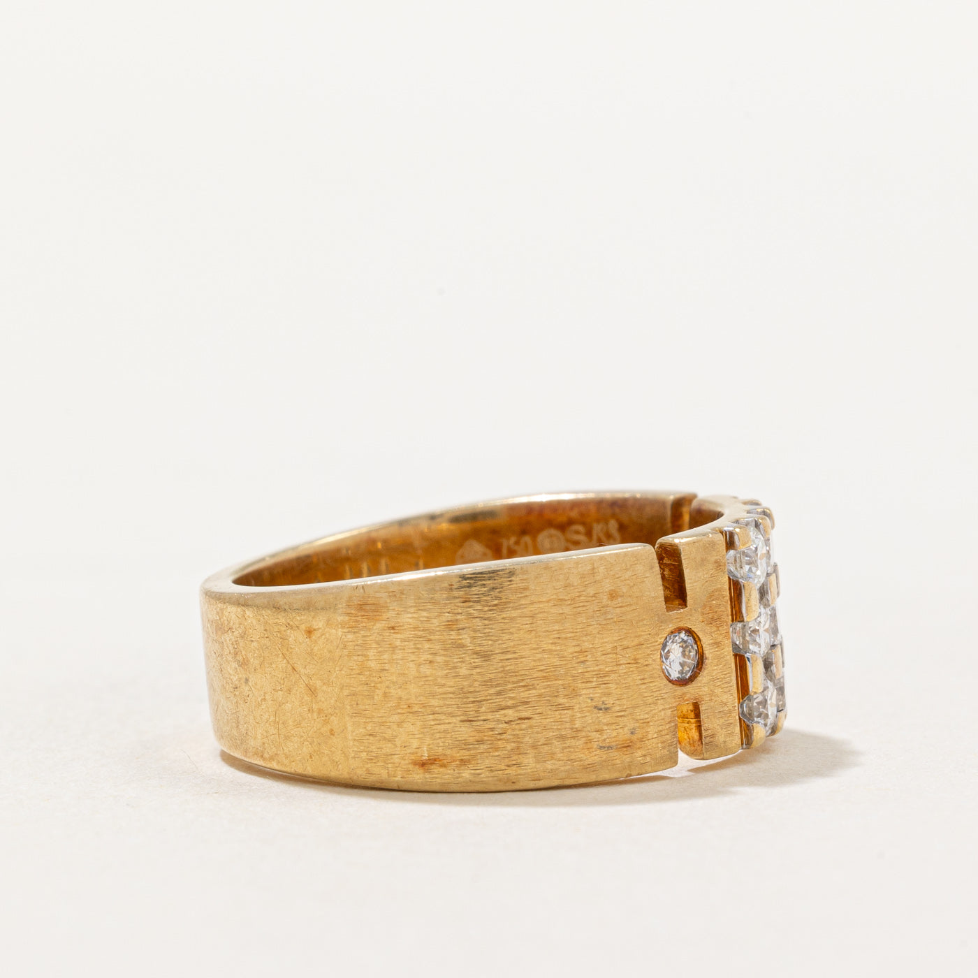 Diamond Grid Band Ring | 0.61ctw | SZ 7.75 |