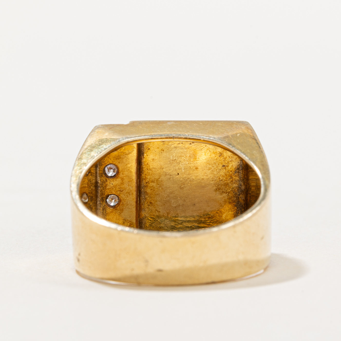 Bague initiale « R » en diamant | 0,20 ct | Taille 8 |