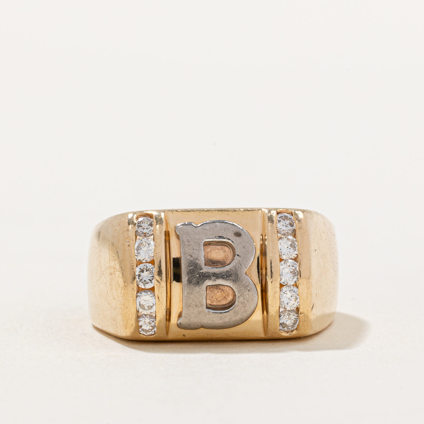 Diamond 'B' Initial Ring | 0.41ctw | SZ 8.75 |