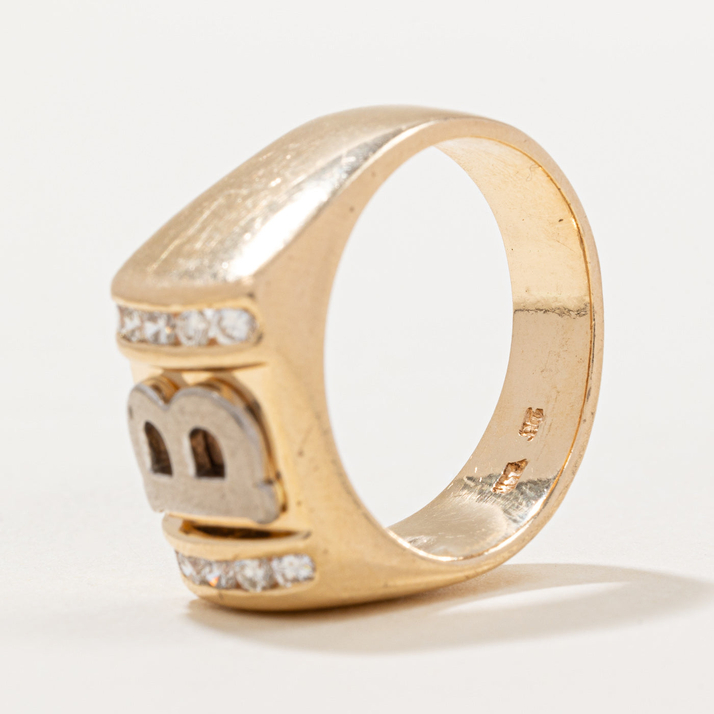 Diamond 'B' Initial Ring | 0.41ctw | SZ 8.75 |