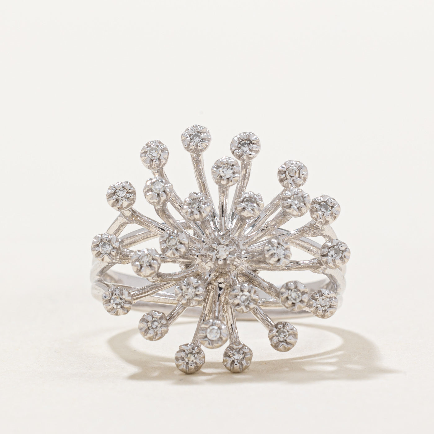 Diamond Cocktail Ring | 0.14ctw | SZ 7.5 |