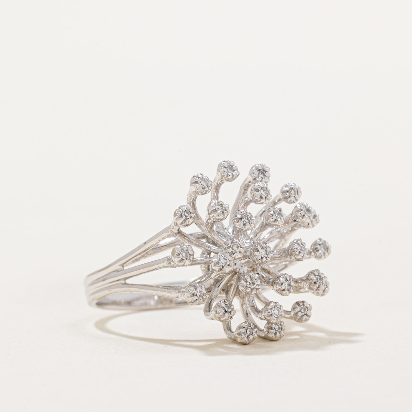Diamond Cocktail Ring | 0.14ctw | SZ 7.5 |