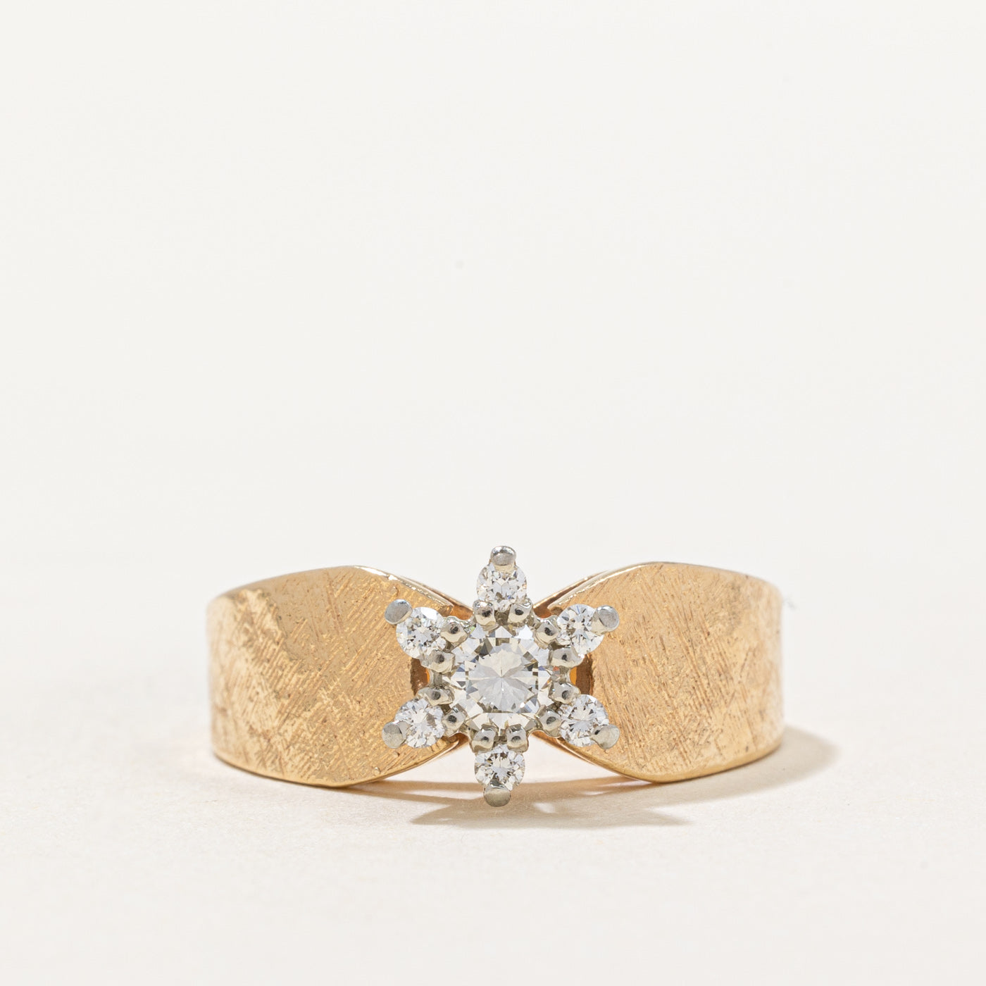 Diamond Cluster Reverse Tapered Ring | 0.37ctw | SZ 7.25 |
