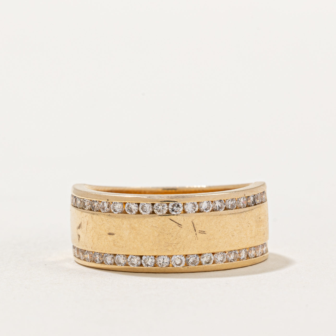 Diamond Edged Cigar Band | 0.42ctw | SZ 6.5 |