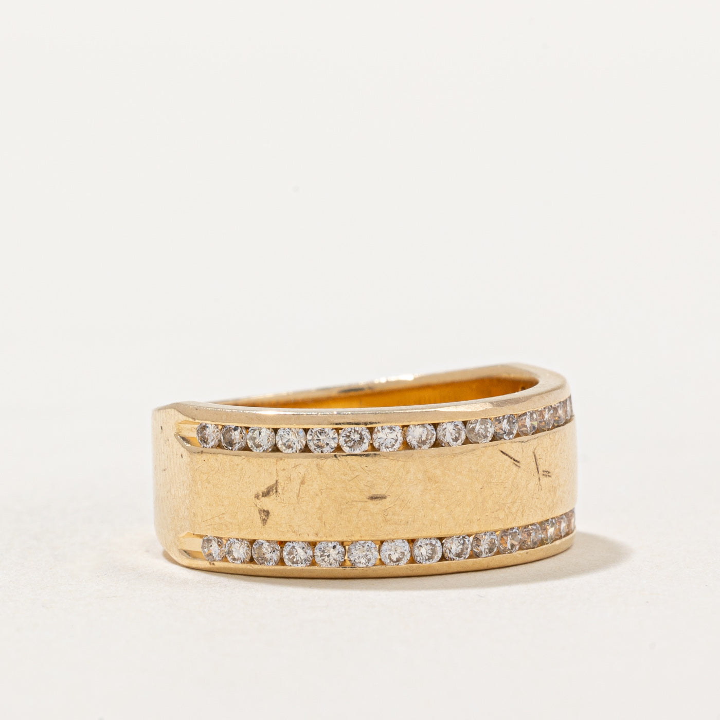 Diamond Edged Cigar Band | 0.42ctw | SZ 6.5 |