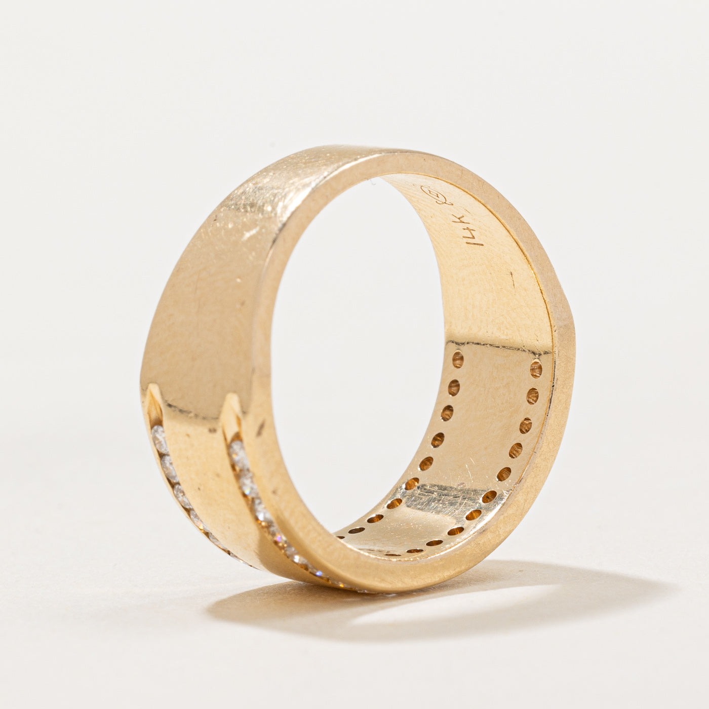 Diamond Edged Cigar Band | 0.42ctw | SZ 6.5 |