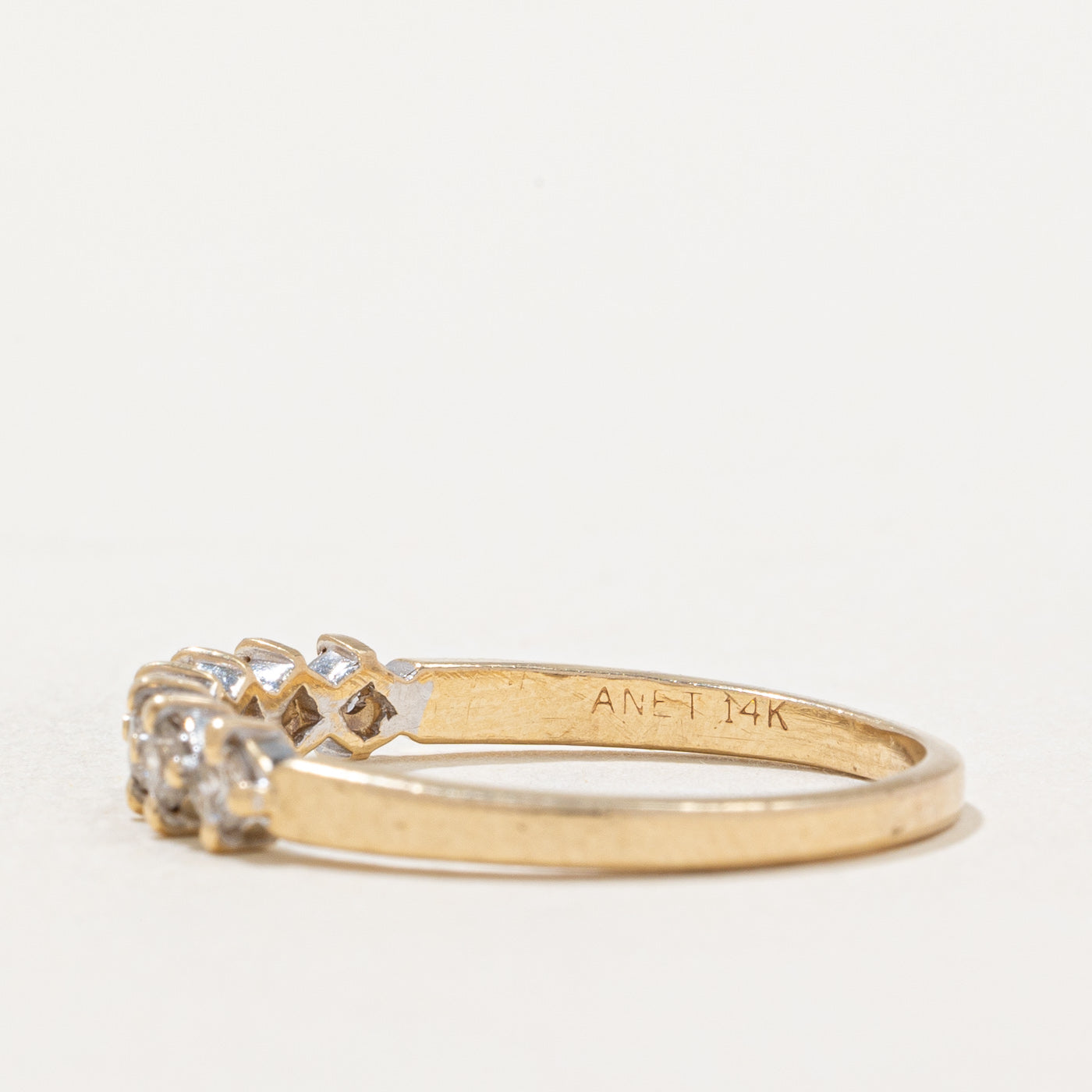 Semi Eternity Diamond Ring | 0.35ctw | SZ 9.5 |
