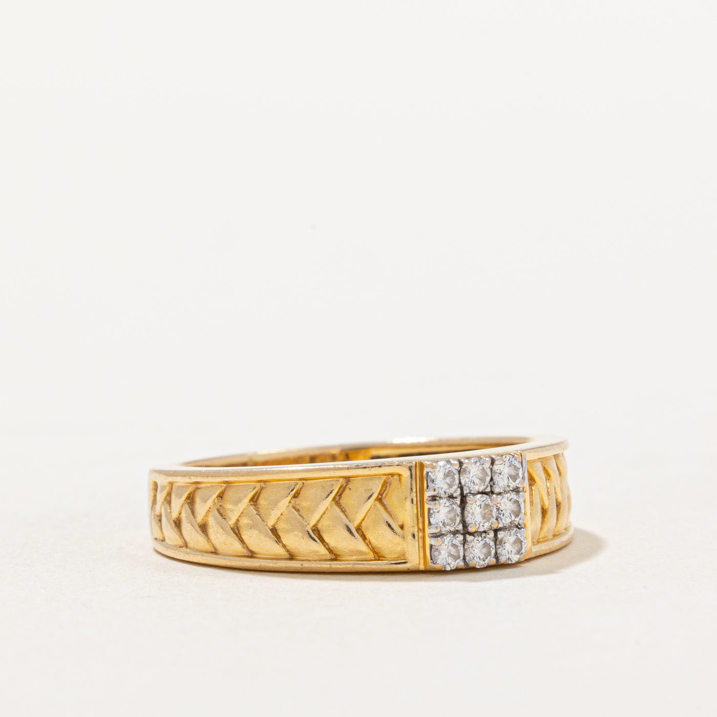 Diamond Grid Woven Band Ring | 0.22ctw | SZ 8.5 |
