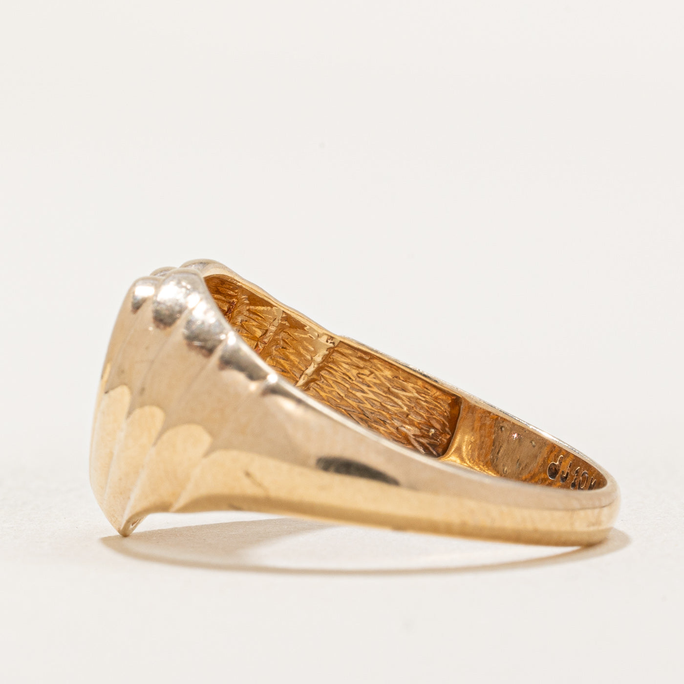 Bague en forme de cœur sertie de diamants (0,12 ct au total) | Taille 8
