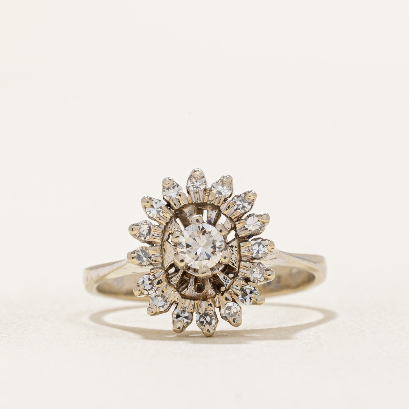 Diamond Halo Engagement Ring | 0.35ctw | SZ 5.5