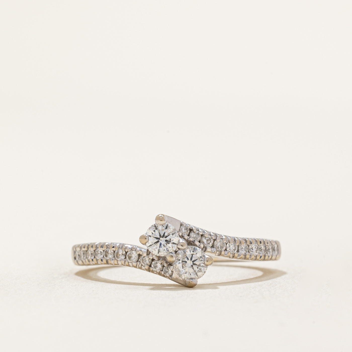 Bague Diamant Toi et Moi | 0,58ctw | Taille 7,25