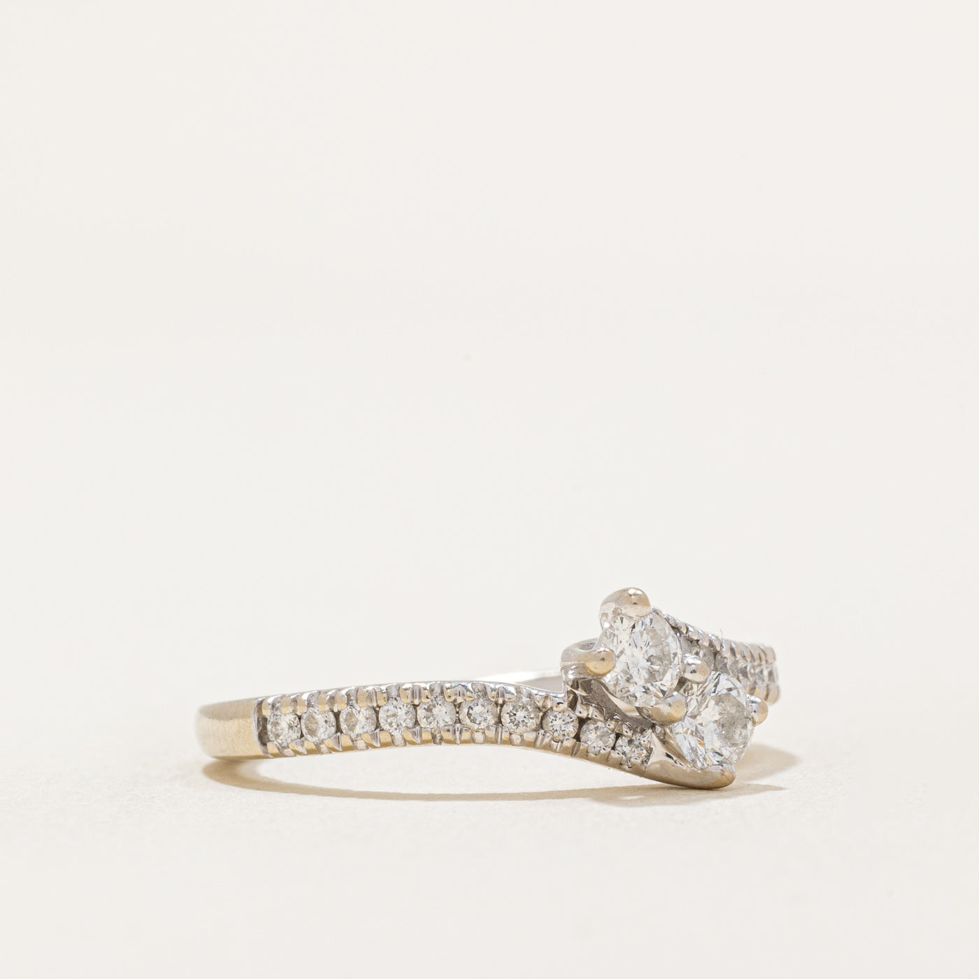 Bague Diamant Toi et Moi | 0,58ctw | Taille 7,25