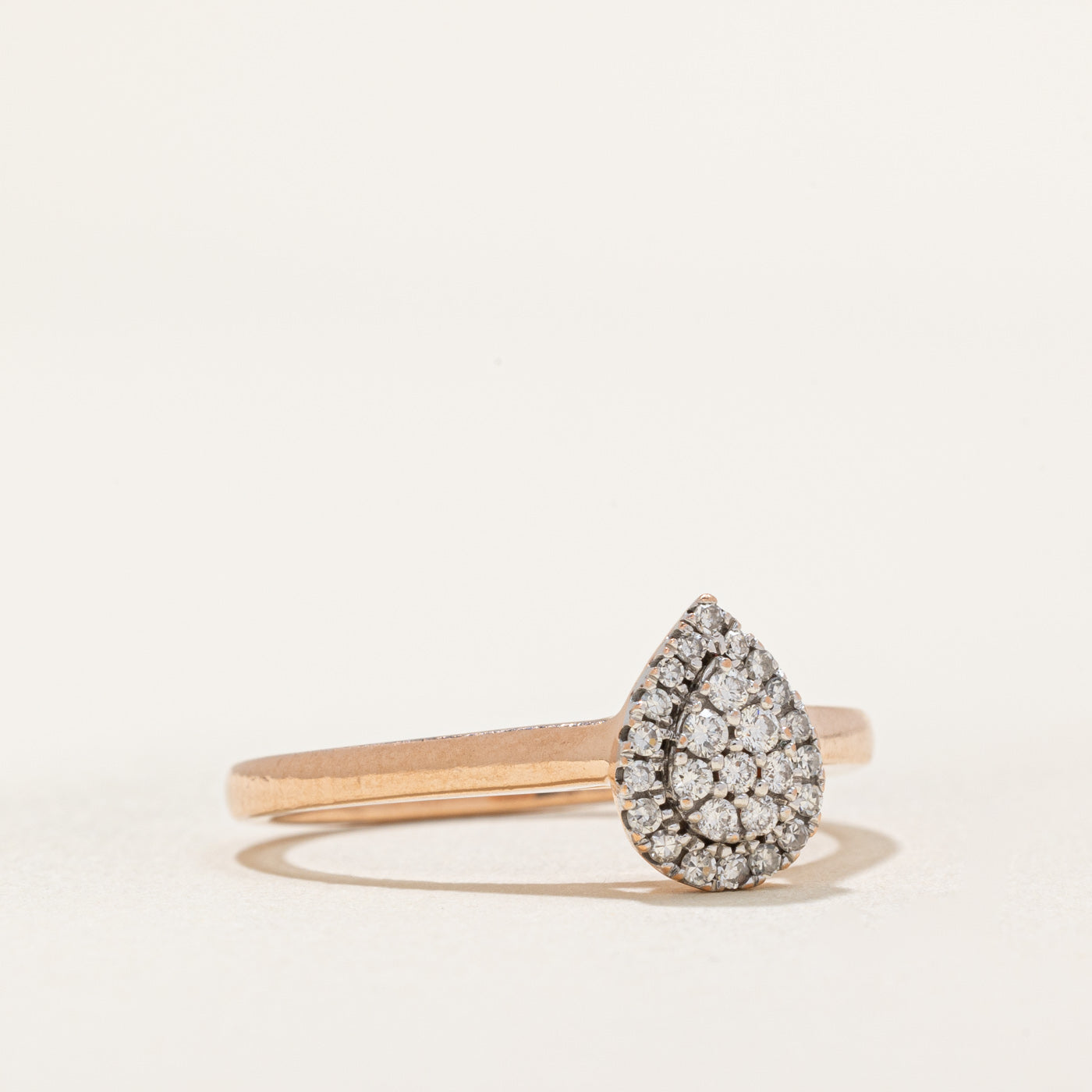 Diamond Cluster Pear Shaped Ring | 0.15ctw | SZ 7.5