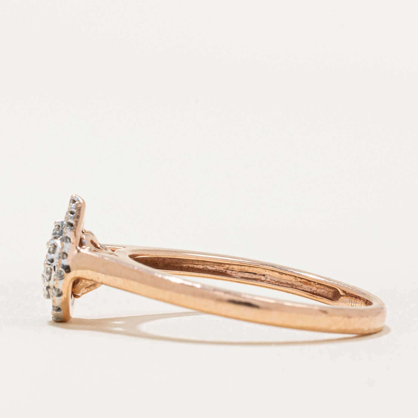 Diamond Cluster Pear Shaped Ring | 0.15ctw | SZ 7.5