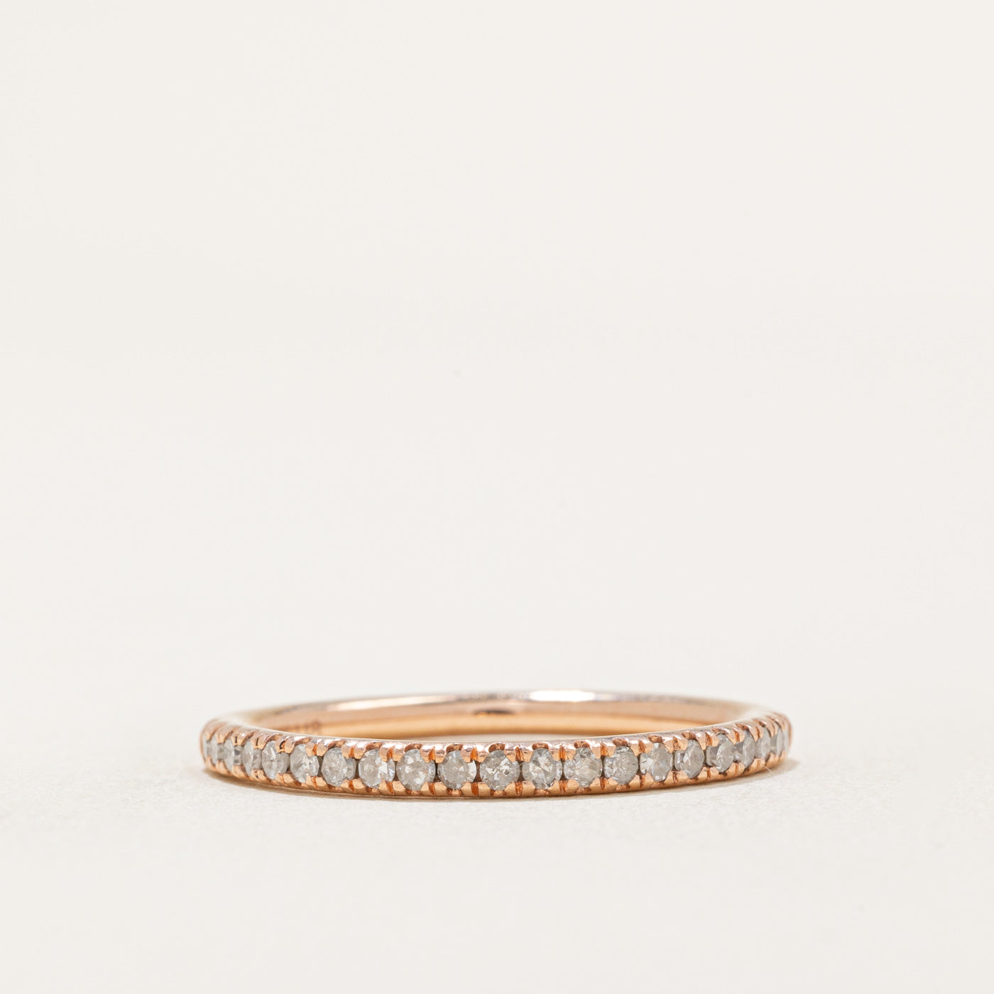Rose Gold Semi Eternity Diamond Band | 0.27ctw | SZ 8.25