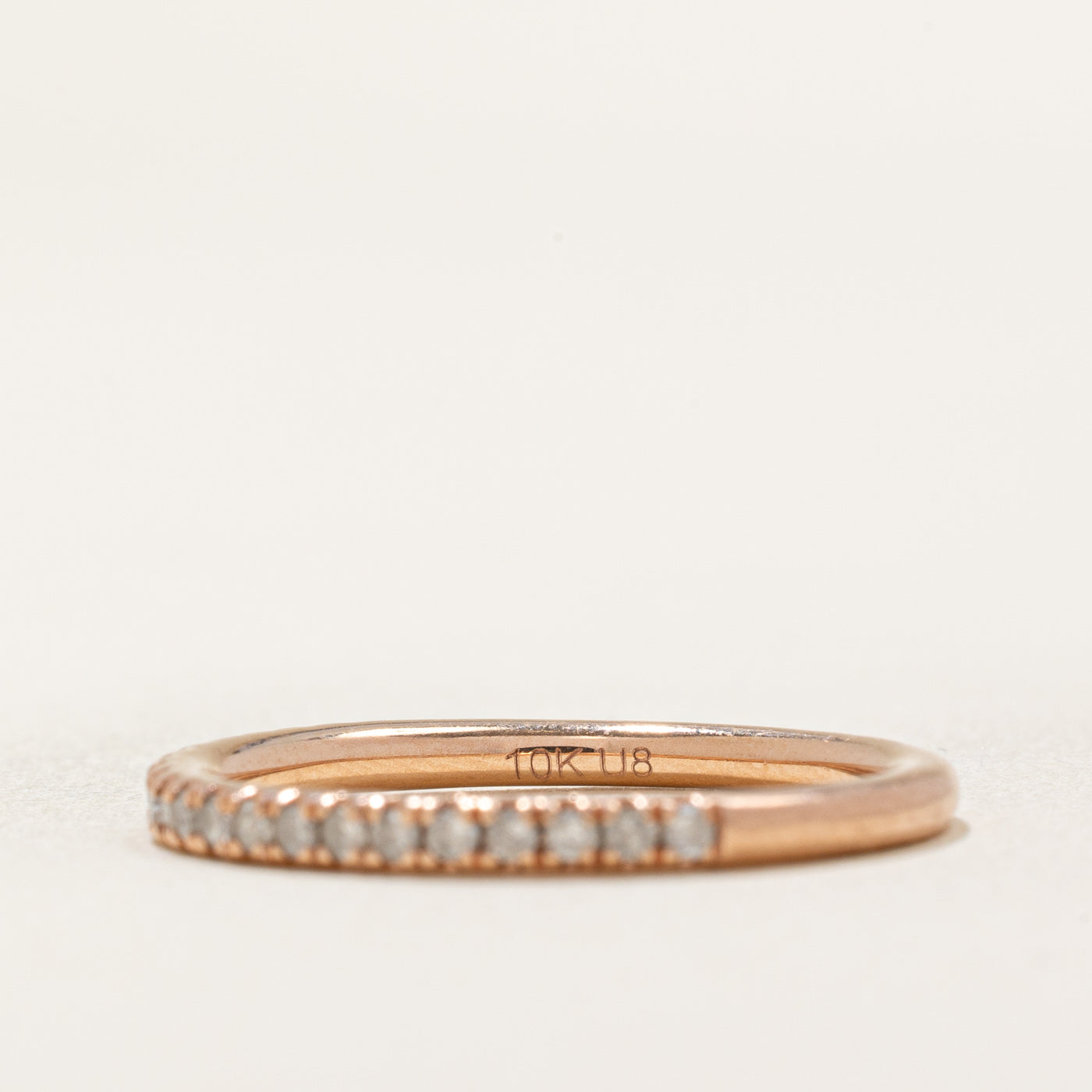 Rose Gold Semi Eternity Diamond Band | 0.27ctw | SZ 8.25