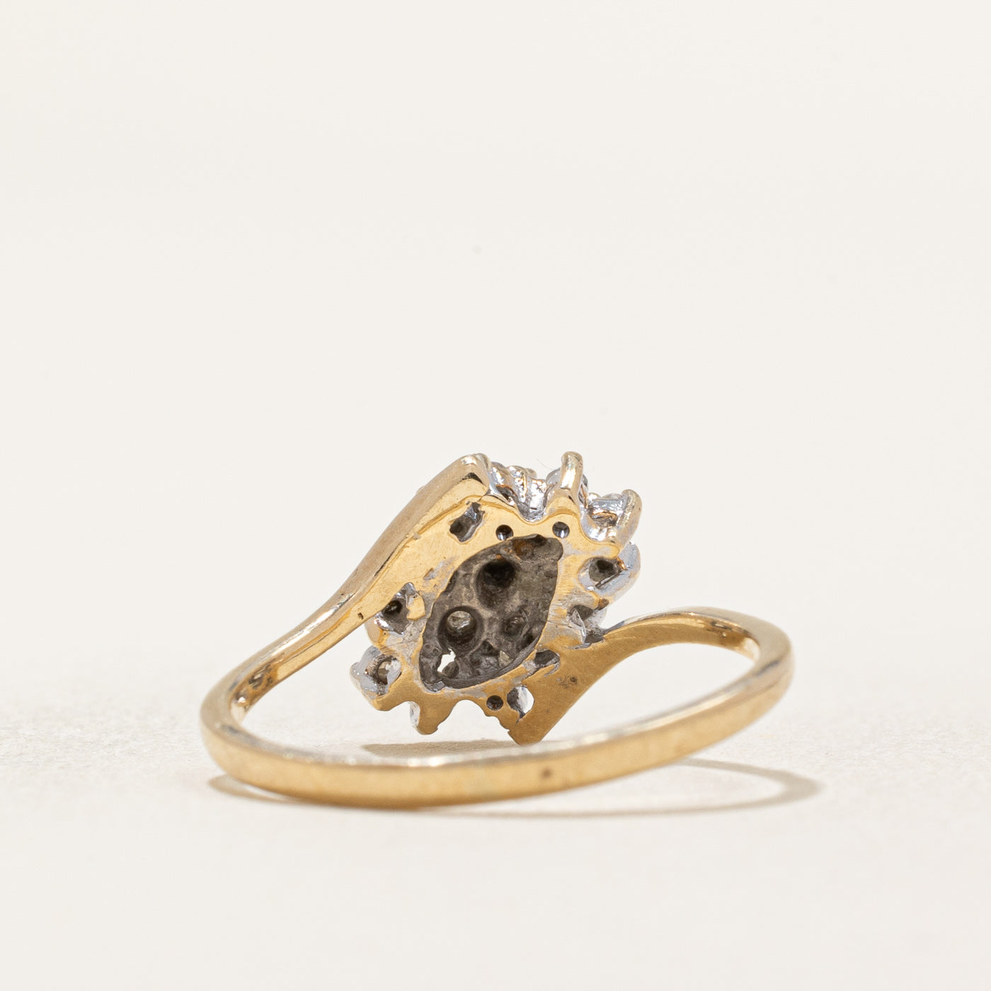 Diamond Cluster Bypass Ring | 0.16ctw | SZ 4.75