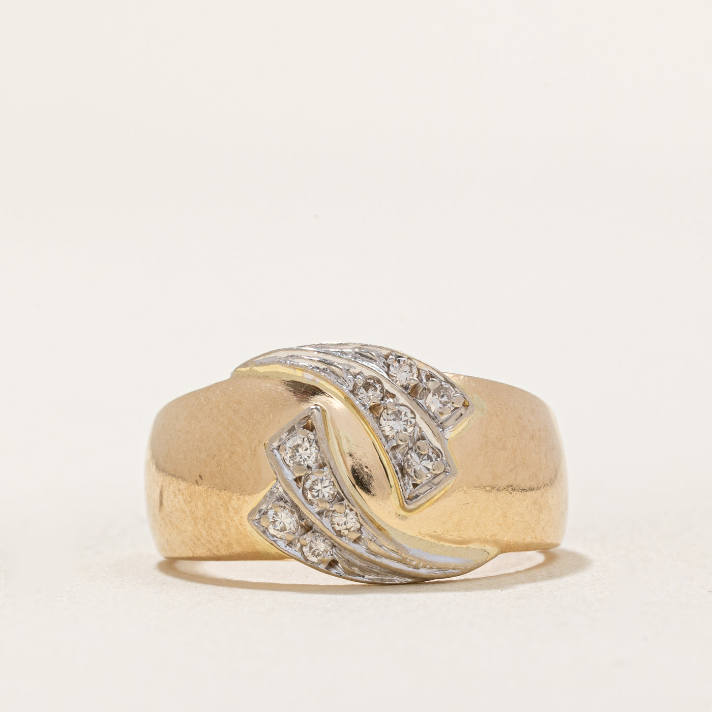 Diamond Bypass Design Ring | 0.12ctw | SZ 4.75