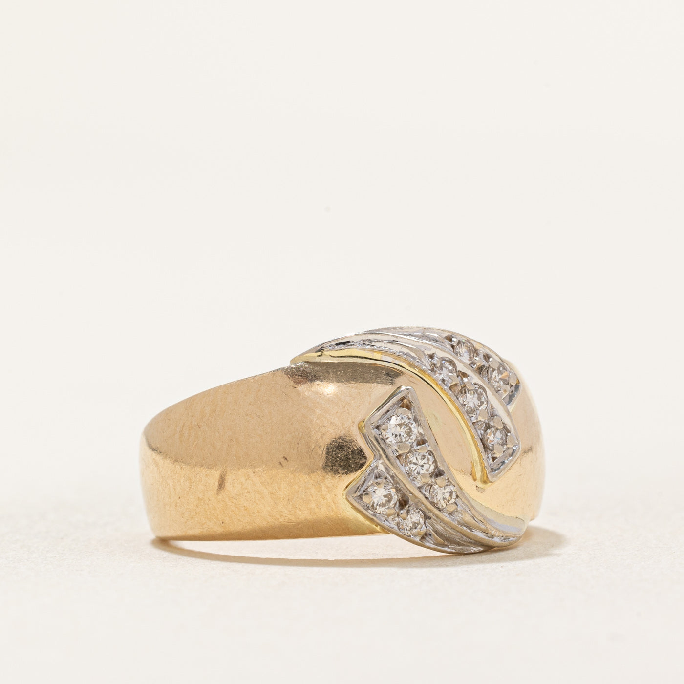 Diamond Bypass Design Ring | 0.12ctw | SZ 4.75