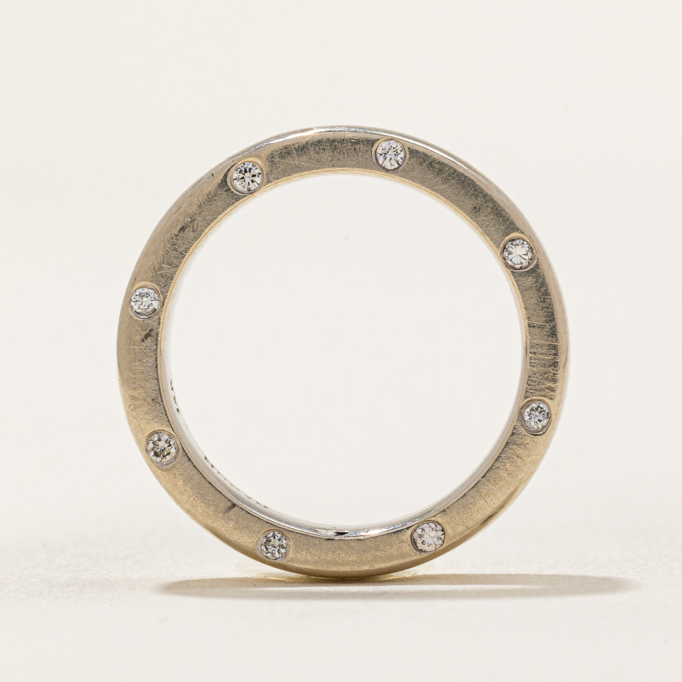Flush Set Side Diamond Eternity Band | 0.14ctw | SZ 5.75
