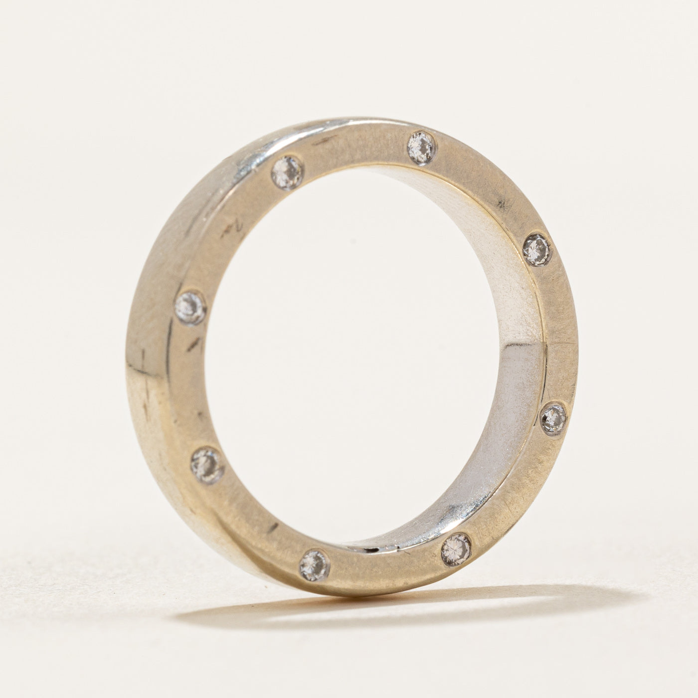 Flush Set Side Diamond Eternity Band | 0.14ctw | SZ 5.75
