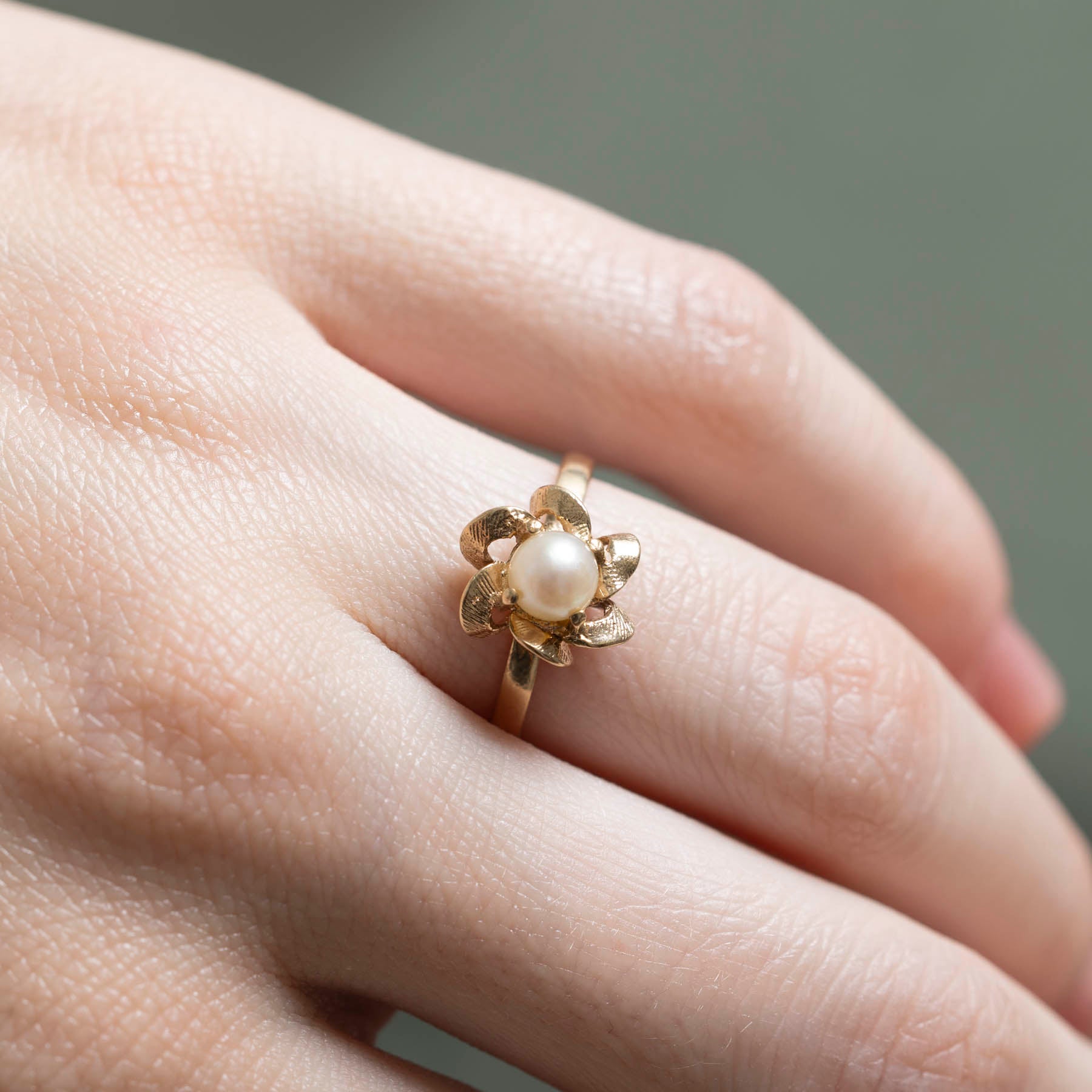 Bague à motif floral et perles | Taille 5,5