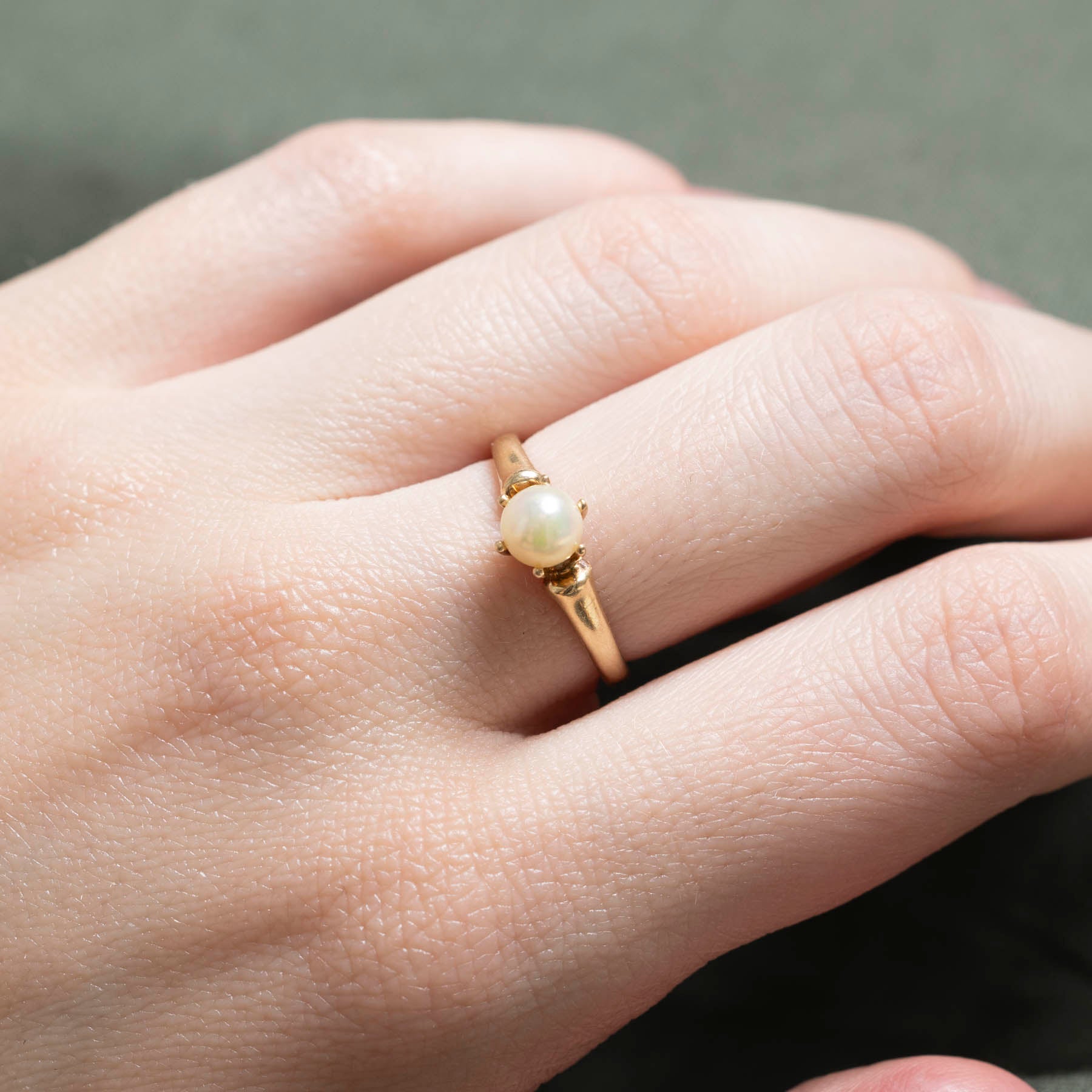 Solitaire Pearl Ring | SZ 6
