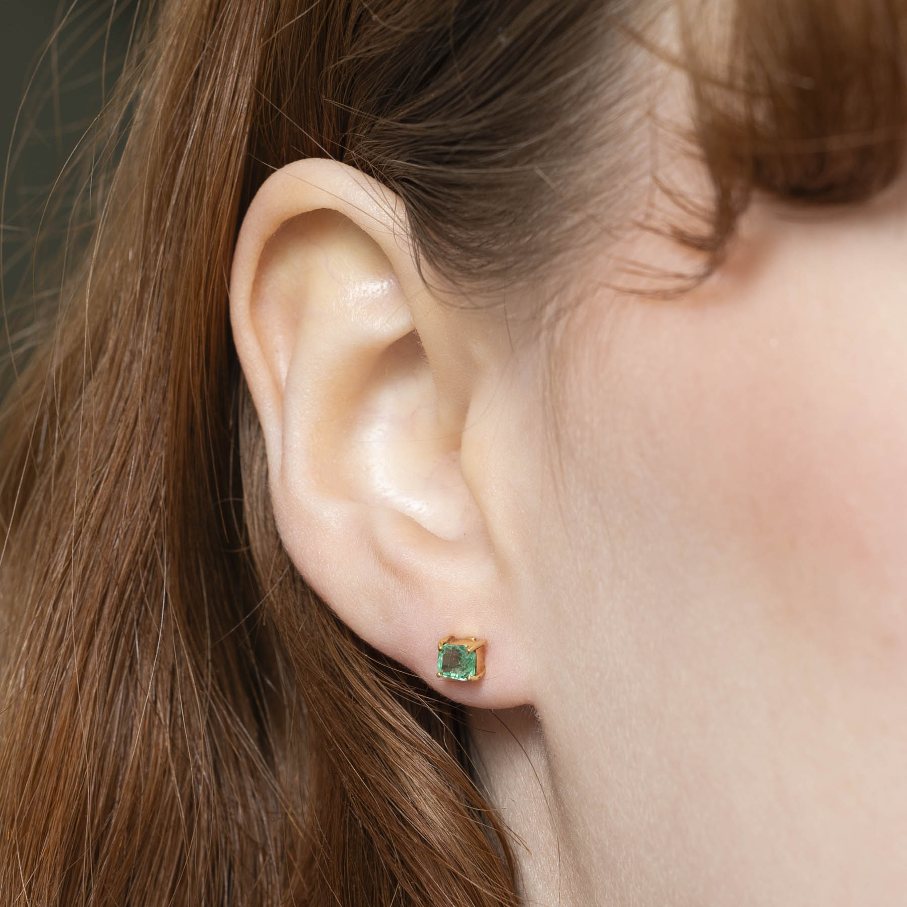 Emerald Stud Earrings | 0.34ctw