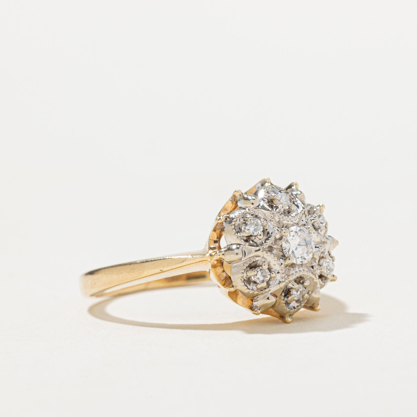 Diamond Cluster Cocktail Ring | 0.19ctw | SZ 7