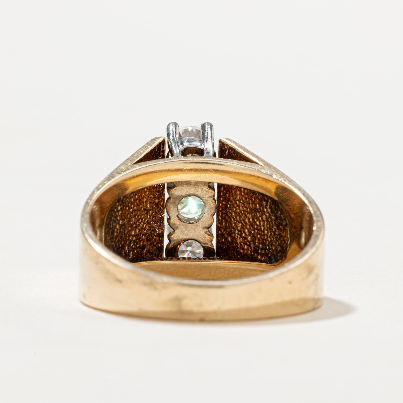 Three Stone Diamond Column Ring | 0.50ctw | SZ 6
