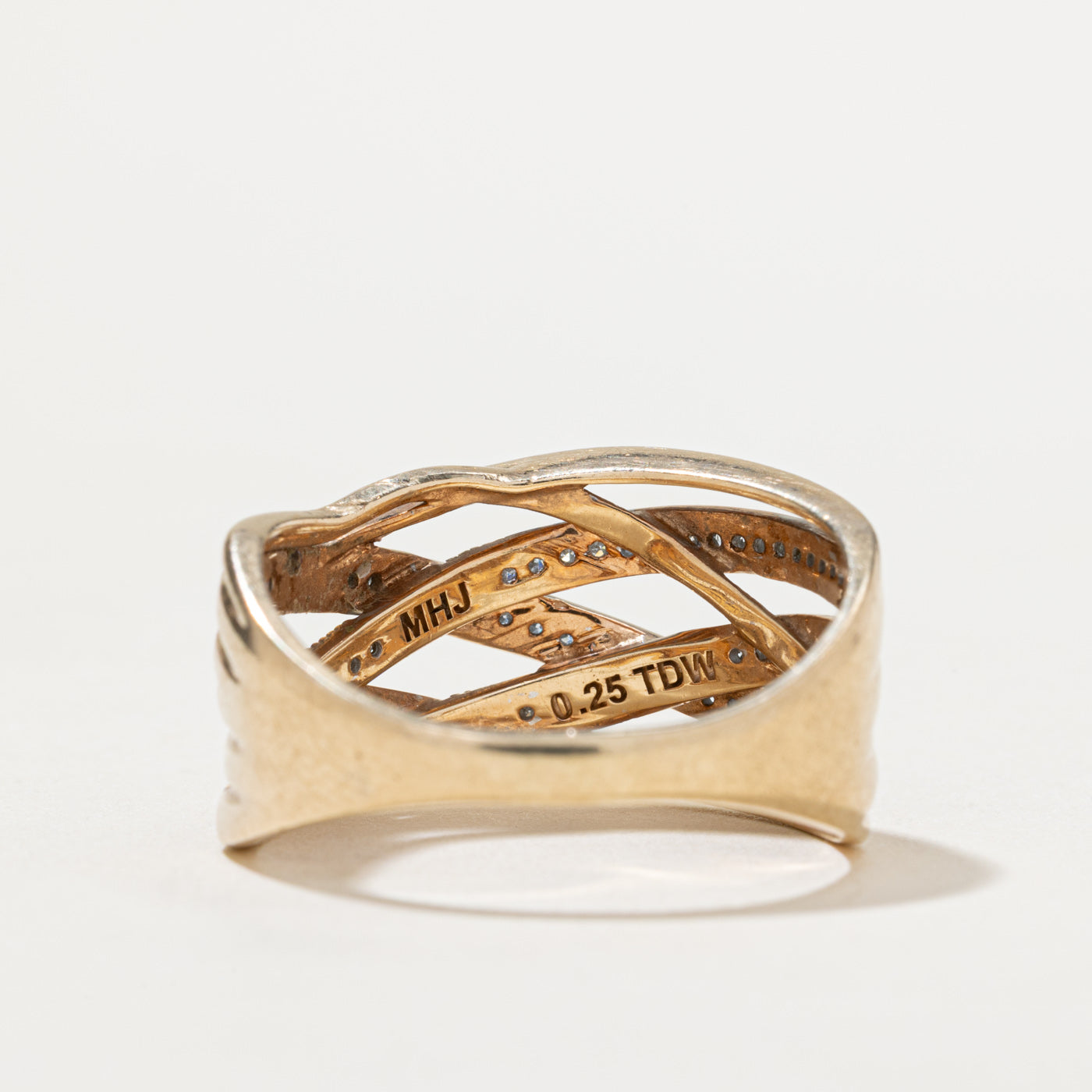 Diamond Multi Crossover Ring | 0.25ctw | SZ 9