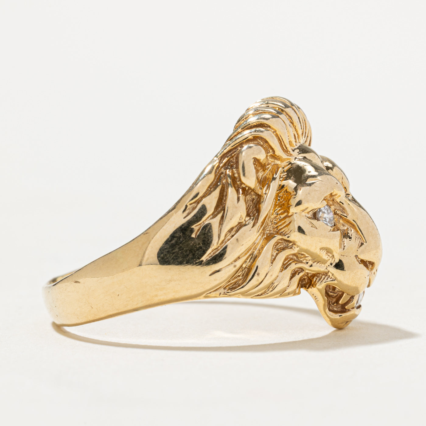 Diamond Lion Head Ring | 0.12ctw | SZ 12.25