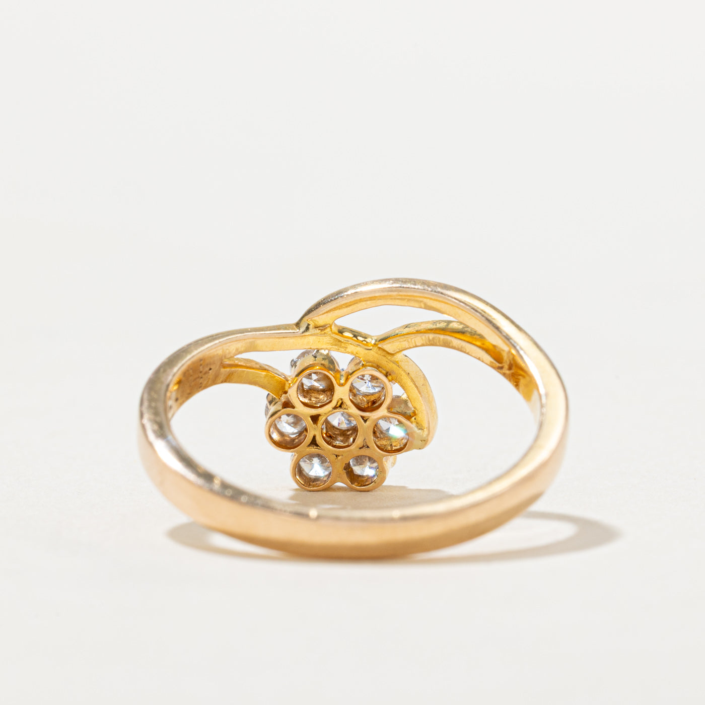 Diamond Flower Chevron Ring | 0.33ctw | SZ 6