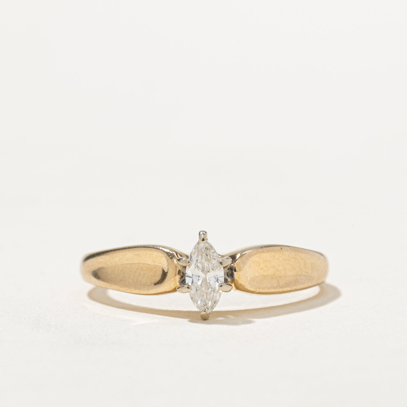 Bague en diamant taille marquise | 0,22 ct | Taille 8,75
